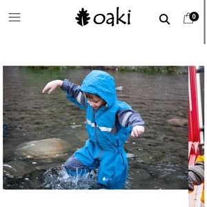 Celestial Blue oaki rain/trail suit